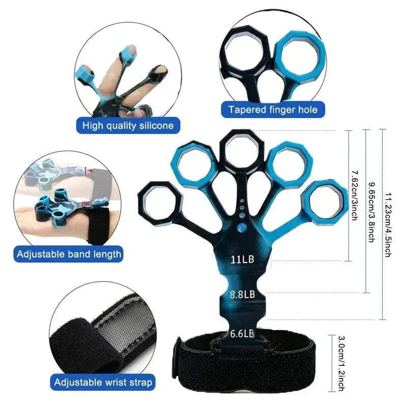 Finger Trainer silicone grip strength enhancer for finger rehabilitation and wrist therapy