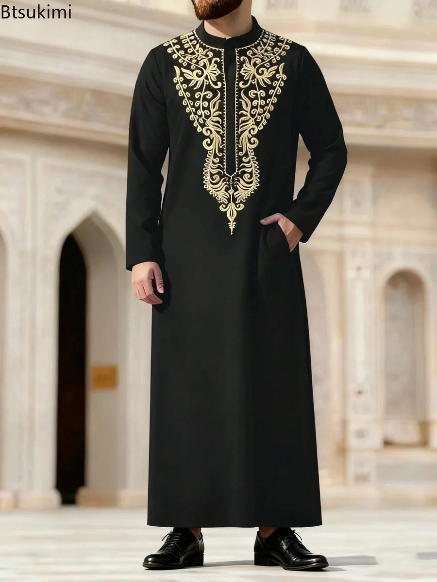 Men Clothing Fashion Abaya Long Sleeve