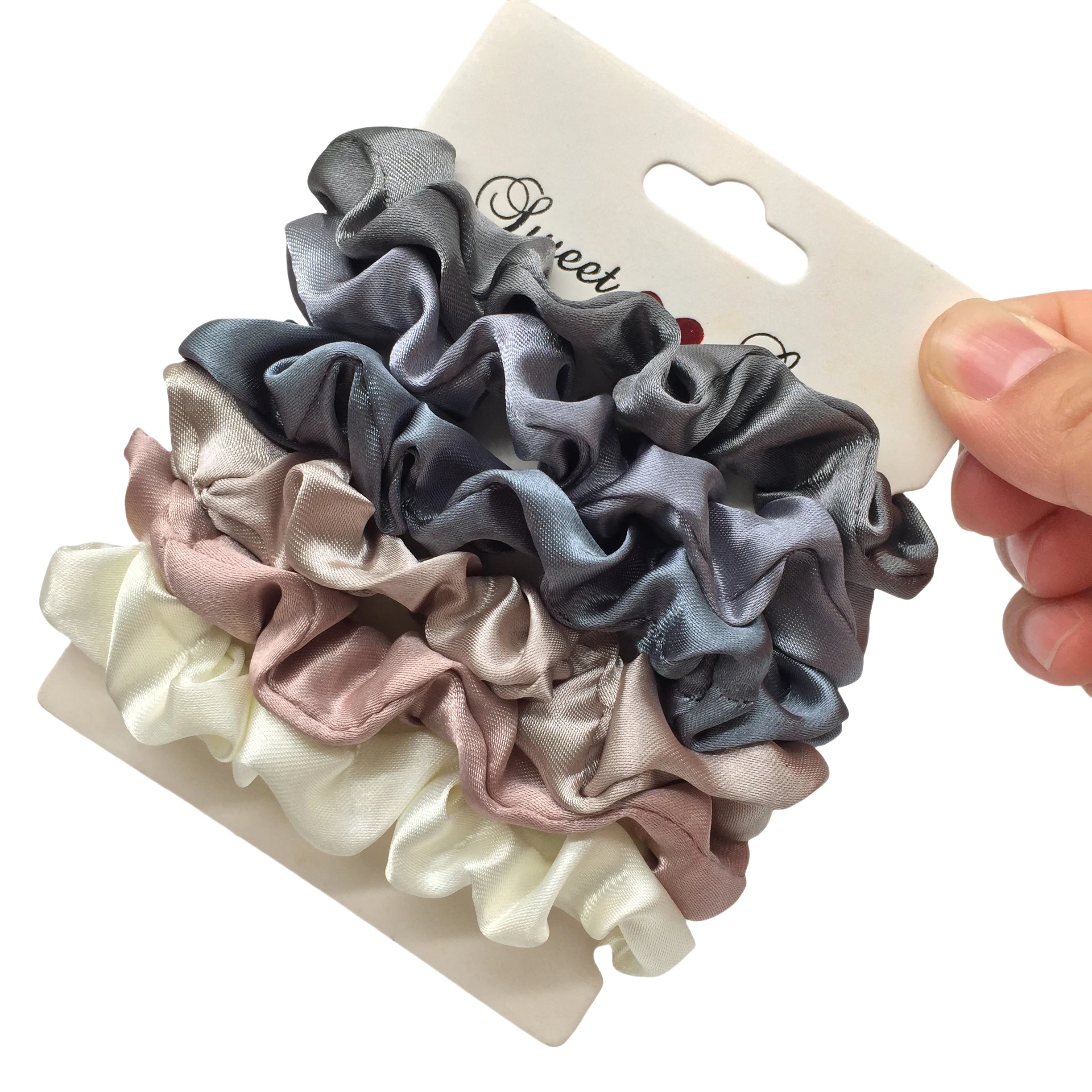 6pcs Satin Hair Scrunchies for Women - Softer Than Silk Scrunchies for Hair | Satin Scrunchies for Girls |