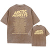 Retro Rock Arctic Monkeys Music Album Graphic T-Shrit Men's Vintage Washed Oversized Short Sleeve T Shirt Y2k Hip Hop Streetwear