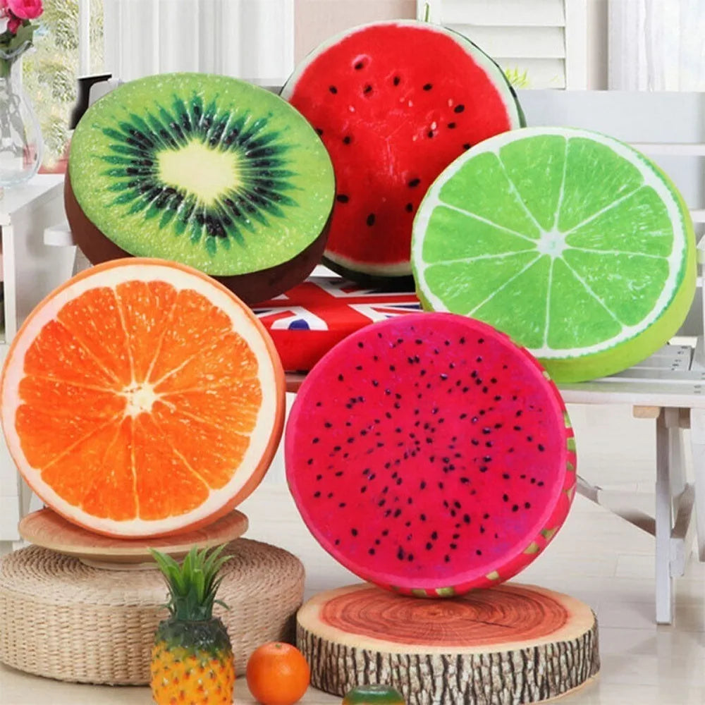 Round Chair Cushions Comfortable Seat Pads Funny Fruit Garden Dining Outdoor Pads