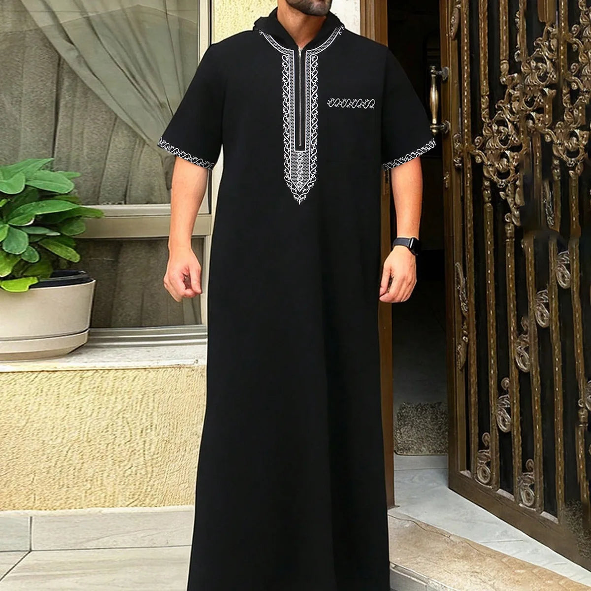 Men Clothing Fashion Abaya Long Sleeve