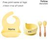 6Pcs/4Pcs Baby Feeding Set Silicone Tableware