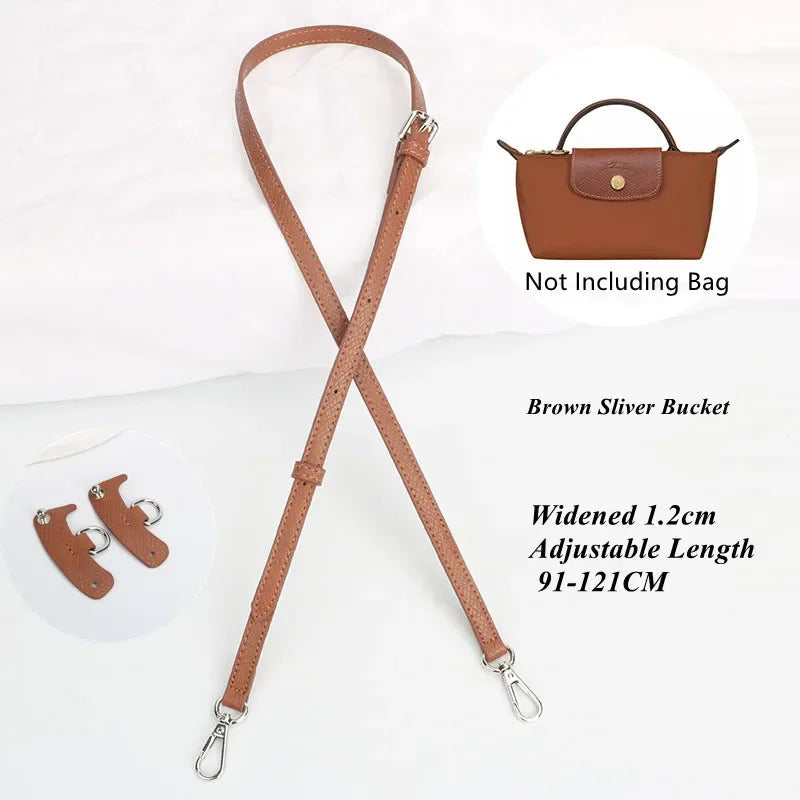 Bag Strap Bag Transformation Accessories For Longchamp Mini Bag Genuine Leather Shoulder Strap Crossbody Belt Straps