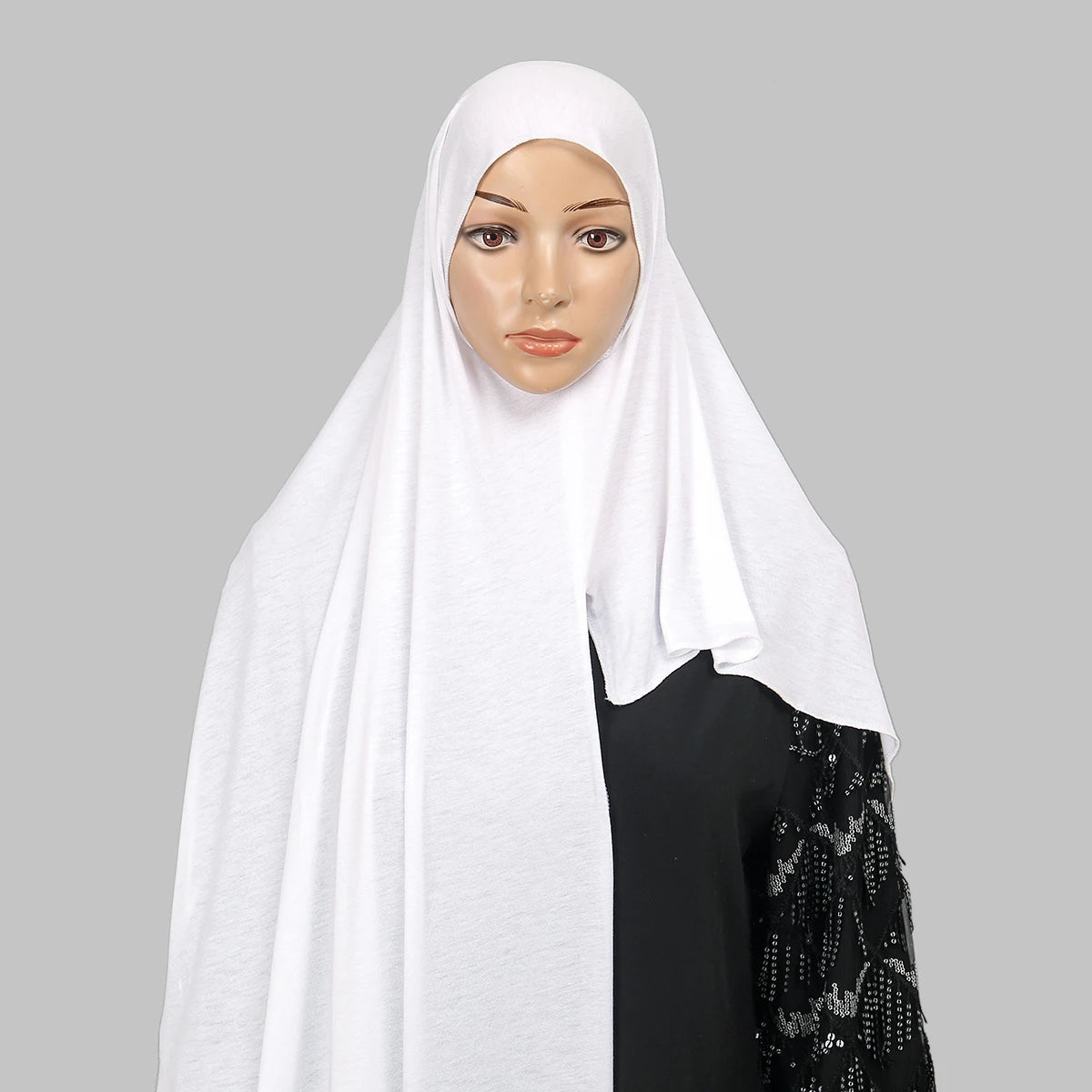 حجاب فوري مسلم من قطن المودال جيرسي، حجاب رمضان للنساء، وشاح سادة ناعم من الجيرسيه الفاخر سهل الارتداء، لفافات رأس