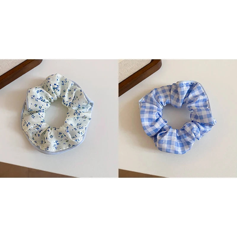 1/2 Pcs Black White Dot Hair Scrunchies Women Girls Simulation Silk Hair Ties Elastic Hair Loop Ponytail Hair Accessories Sets M