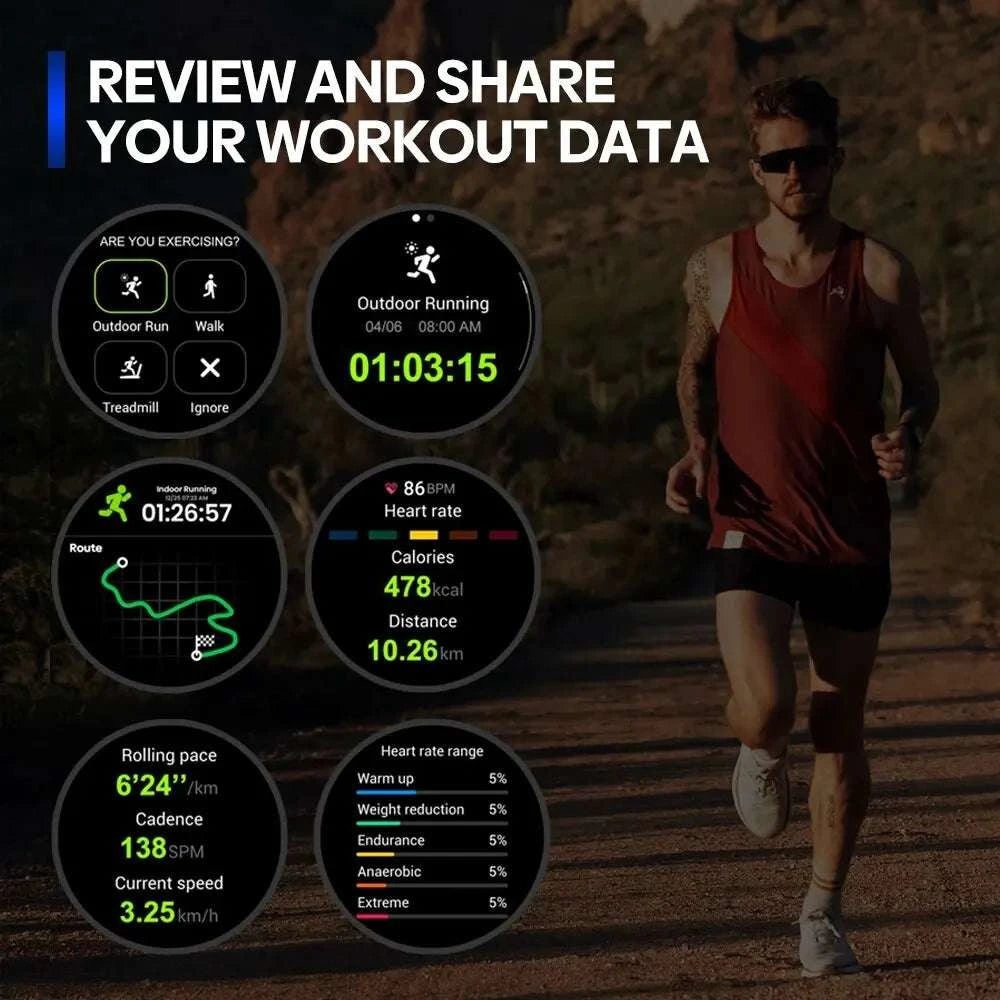 ساعة ذكية جديدة Zeblaze Stratos 3 Pro بنظام تحديد المواقع GPS، شاشة AMOLED عالية الدقة بحجم 1.43 بوصة، نظام تحديد المواقع GPS مدمج، مكالمات هاتفية عبر البلوتوث، ساعة ذكية رياضية للرجال