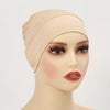 Solid Color Modal Jersey Hijab Scarf Elastic Inner Cap Soft Underscarf Woman Muslim Fashion Bonnet 22*21cm