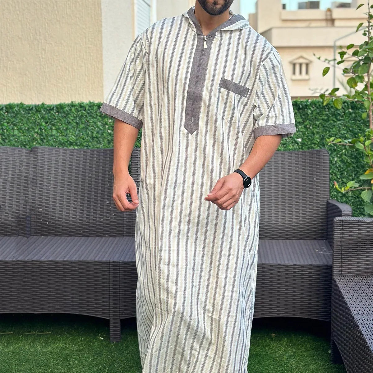 Men Clothing Fashion Abaya Long Sleeve