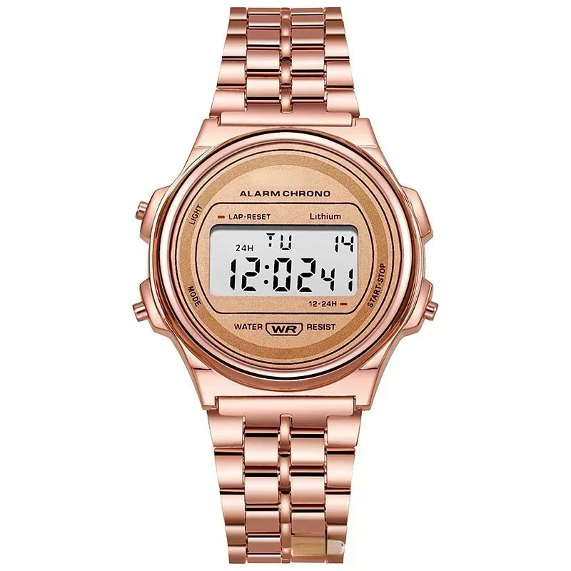 Retro unisex Square Electronic Watches Digital Display