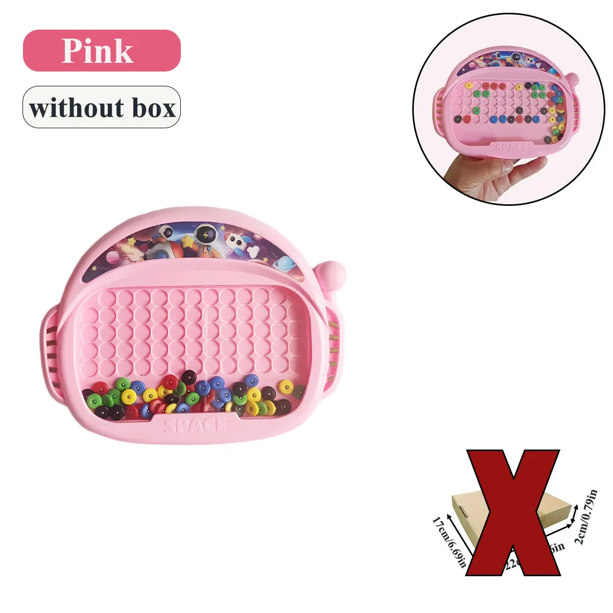 Children's Magnetic Doodle Board with pen and beads drawing toy for educational use ages 3-8
